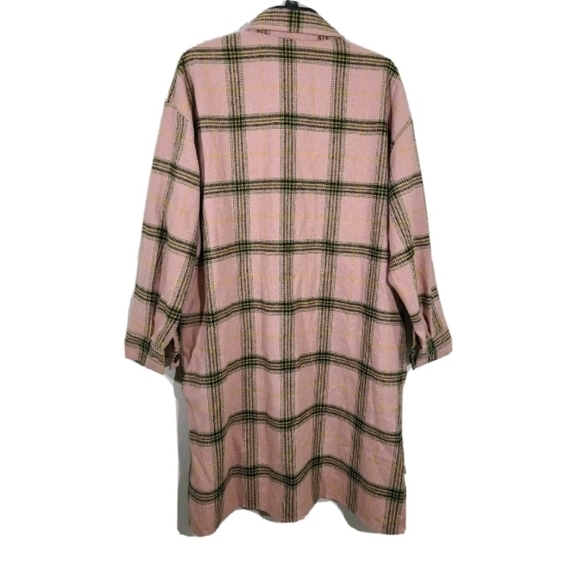 Wild Fable Womens Beige Plaid Long Sleeve Collared jacket - Picture 5 of 6